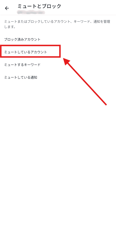 X(Twitter)　ミュート