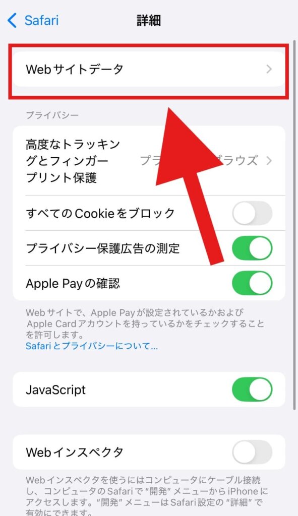 iPhone キャッシュ削除