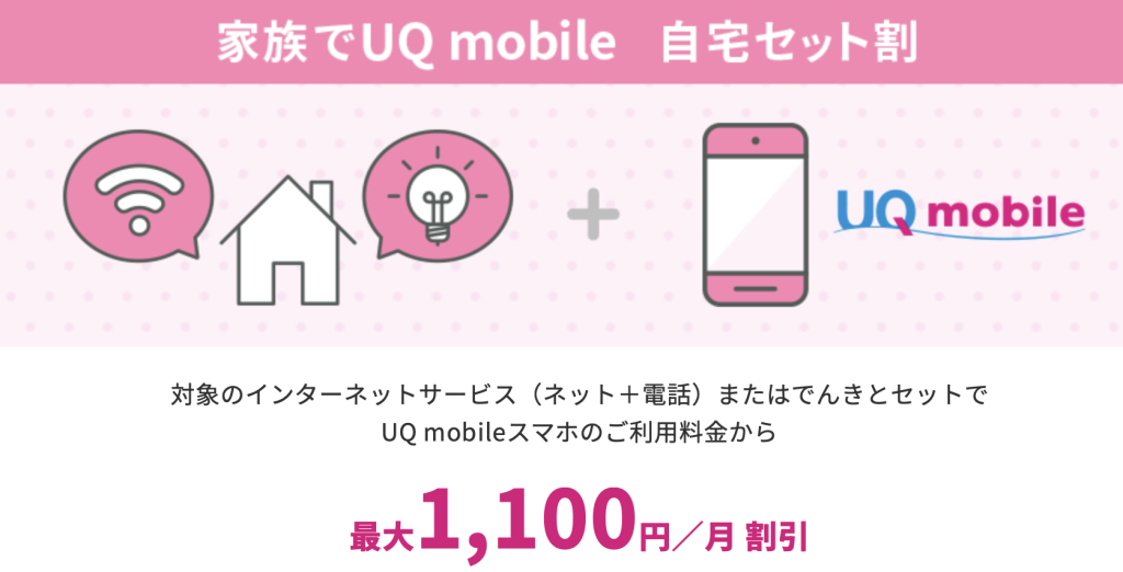 UQモバイル 家族全員 自宅セット割