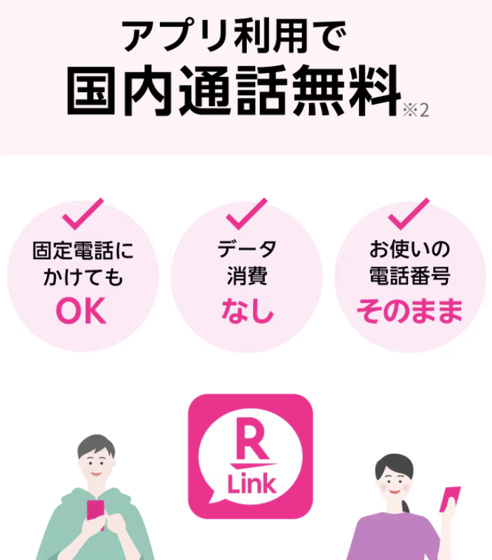 楽天モバイルは国内通話無料