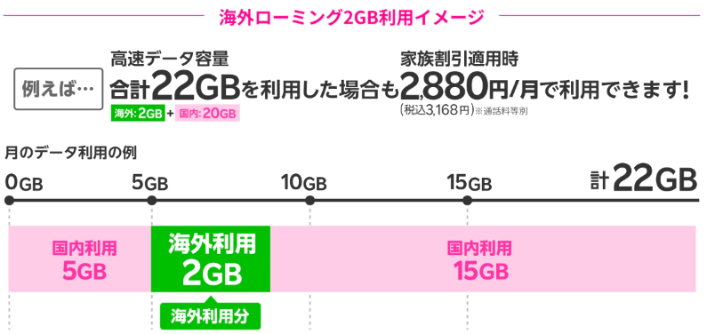 楽天モバイルの会芸ローミング　料金例